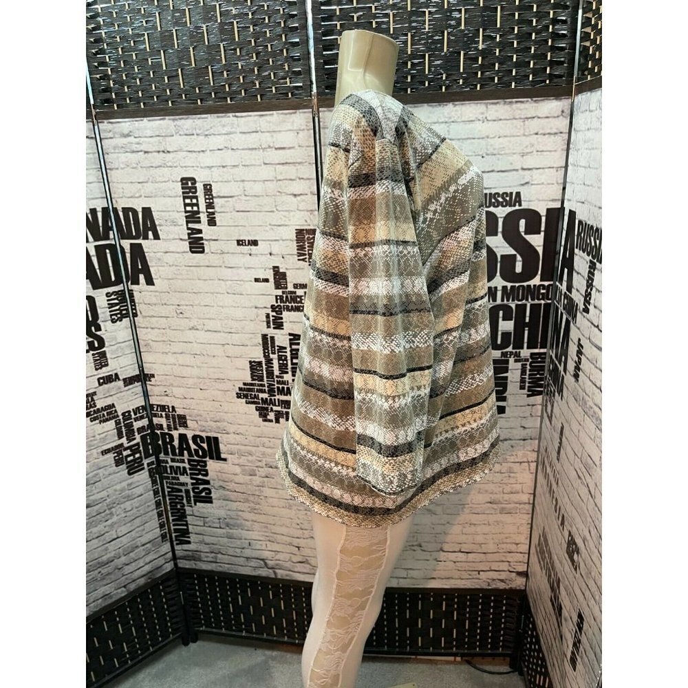 Ruby Rd Plus 2x Beige Multicolor Print Split Neck… - image 3